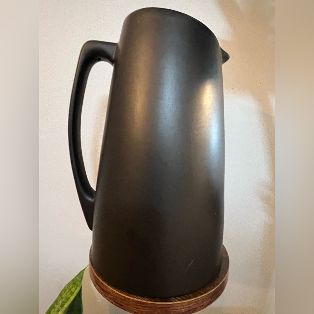 Home Black Tall Made in Thailand Ceramic Pitcher